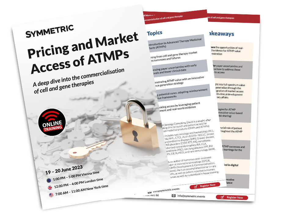 Pricing and Market Access of ATMPs program agenda